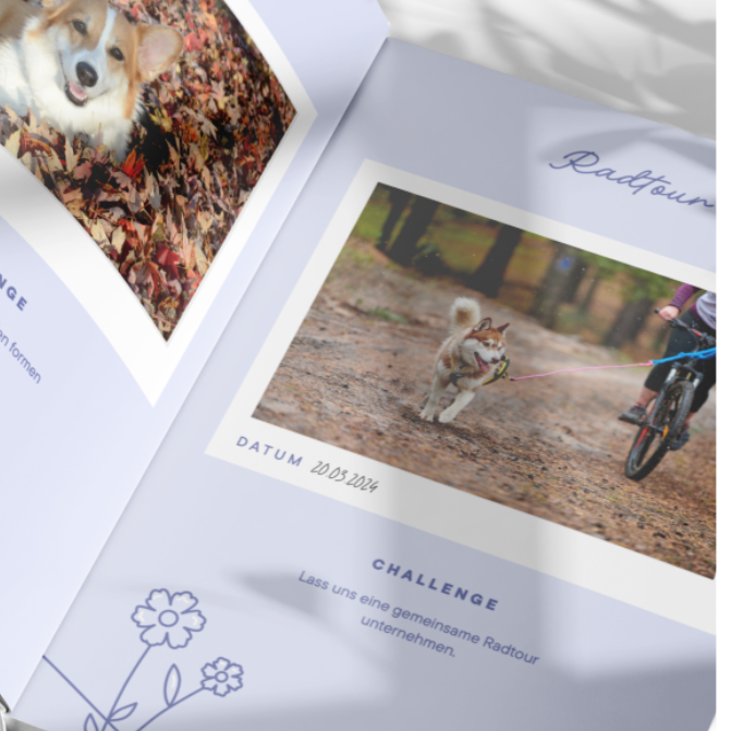 Challengebuch - Hunde Edition in Blau