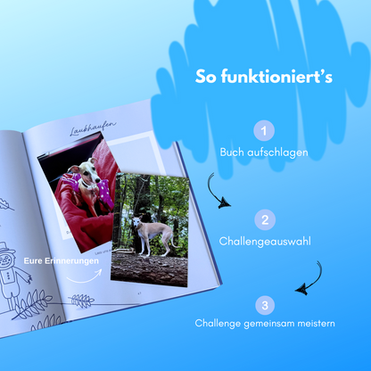 Challengebuch - Hunde Edition in Blau